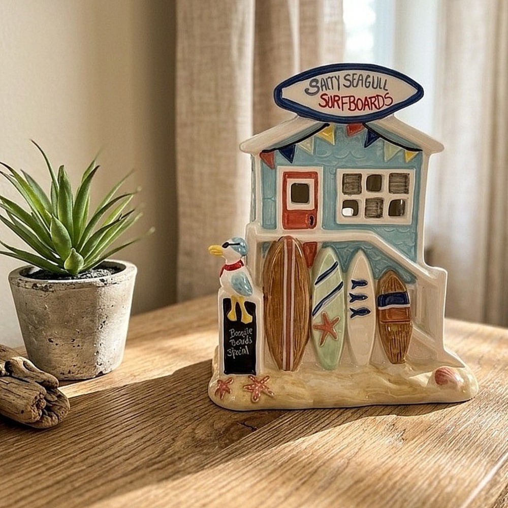 Blue Sky Clayworks Salty Seagull Surfboards Candle House Figurine Goldminc 2025